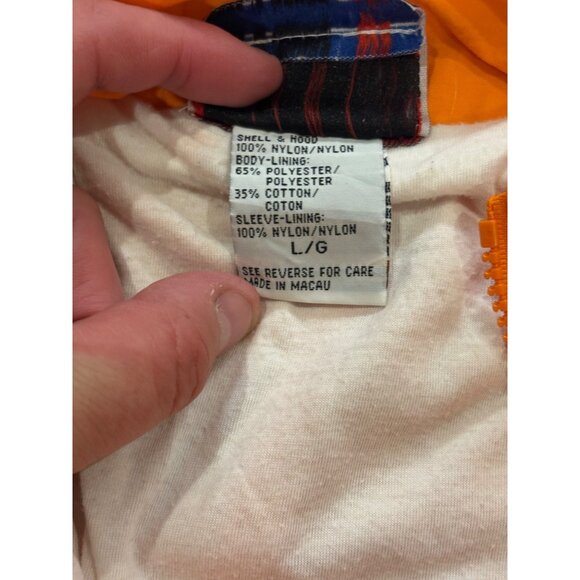 Vintage 1990's Apex One Tennessee Volunteers Full Zip Windbreaker Jacket Men's L - Picture 8 of 8